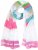 Ulla Popken Pink Lettering Border Print Scarf Snow White - Accesorii - 