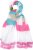 Ulla Popken Pink Lettering Border Print Scarf Snow White - Accesorii - 