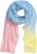 Ulla Popken Pleated Color Gradient Scarf Light Blue - Accesorii - 