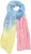 Ulla Popken Pleated Color Gradient Scarf Light Blue - Accesorii - 