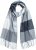 Ulla Popken Checked Fringed Hem Scarf Light Grey Melange - Accesorii - 