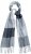 Ulla Popken Checked Fringed Hem Scarf Light Grey Melange - Accesorii - 