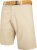 Kam Jeans 3402 Belted Dobby Weave Stretch Chino Shorts Beige - Pantaloni scurți - Pantaloni Scurți Mărimi mari Bărbați 