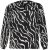 Kaffe Curve Mirta Tilly Bluză Negru/Antique Print Zebra - Bluze & tunici - 