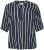 Kaffe Curve Sida Bluză Midnight/Cretă Dungat - Bluze & tunici - 