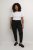 Kaffe Curve Leana Pantaloni Chino 7/8 Negru Profund - Blugi & Pantaloni pentru Femei Mărimi Mari – Plus Size - 