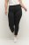 Kaffe Curve Leana Pantaloni Chino 7/8 Negru Profund - Blugi & Pantaloni pentru Femei Mărimi Mari – Plus Size - 