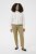 Kaffe Curve Leana Pantaloni Chino 7/8 Stejar Pietrificat - Blugi & Pantaloni pentru Femei Mărimi Mari – Plus Size - 