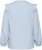 Kaffe Curve Lenia Flounce Shirt Powder Blue Stripe - Cămăși - 