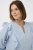 Kaffe Curve Lenia Flounce Shirt Powder Blue Stripe - Cămăși - 