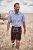 JP1880 Short Sleeve Check Print Traditional Shirt Blue - Cămăși - Cămăși Bărbați Mărimi Mari