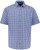 JP1880 Short Sleeve Check Print Traditional Shirt Blue - Cămăși - Cămăși Bărbați Mărimi Mari