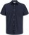 Jack & Jones Henry Slub Short Sleeve Navy - Cămăși - Cămăși Bărbați Mărimi Mari