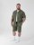 D555 Connor Stretch Cuban Collar Reosrt Short Sleeve Shirt Khaki - Cămăși - Cămăși Bărbați Mărimi Mari