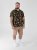 D555 Gordon Hawaiian AOP Cuvan Collar Resort Short Sleeve Black - Cămăși - Cămăși Bărbați Mărimi Mari
