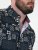 D555 Rick Geometric Print Short Sleeve Shirt Navy - Cămăși - Cămăși Bărbați Mărimi Mari