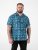 D555 Hawkins Printed Cuban Collar Resort Short Sleeve Shirt Teal - Cămăși - Cămăși Bărbați Mărimi Mari