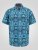 D555 Hawkins Printed Cuban Collar Resort Short Sleeve Shirt Teal - Cămăși - Cămăși Bărbați Mărimi Mari