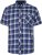 Kam Jeans 6369 Checked Short Sleeve Shirt Blue - Cămăși - Cămăși Bărbați Mărimi Mari