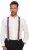 JP1880 Suspenders with Adjustable Length Burgundy Red - Accesorii - 