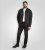 D555 Dereham 2 Knitted Sweater with Zipper Charcoal TALL - TALL pulovere - 
