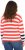 Ulla Popken Mixed Stripe Long Sleeve Sweater Hibiscus Red - Pulovere & hanorace - 