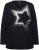 Ulla Popken Sequined Star Rolled Edge Sweater Black - Pulovere & hanorace - 