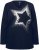 Ulla Popken Sequined Star Rolled Edge Sweater Navy - Pulovere & hanorace - 