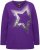 Ulla Popken Sequined Star Rolled Edge Sweater Dark Purple - Pulovere & hanorace - 