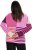Ulla Popken Patchwork Striped Long Sleeve V-Neck Sweater Raspberry - Pulovere & hanorace - 