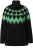 Ulla Popken Neon Alpine Pattern Long Sleeve Turtleneck Sweater Apple Green - Pulovere & hanorace - 