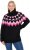 Ulla Popken Neon Alpine Pattern Long Sleeve Turtleneck Sweater Light Pink - Pulovere & hanorace - 