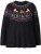 Ulla Popken Norwegian Style Christmas Sweater Black - Pulovere & hanorace - 