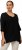 Ulla Popken Oversized 3/4 Sleeve V-Neck Sweater Black - Pulovere & hanorace - 