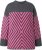 Ulla Popken Graphic Stripe Long Sleeve Turtleneck Sweater Flamingo - Pulovere & hanorace - 