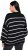 Ulla Popken Oversized Striped Balloon Sleeve Sweater Black - Pulovere & hanorace - 
