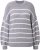 Ulla Popken Oversized Striped Balloon Sleeve Sweater Grey Melange - Pulovere & hanorace - 