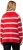 Ulla Popken Stripe Fine Knit Turtleneck Sweater Light Red - Pulovere & hanorace - 