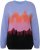 Ulla Popken Long Sleeve Knit Mountain Range Sweater Bright Purple - Pulovere & hanorace - 