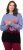 Ulla Popken Long Sleeve Knit Mountain Range Sweater Bright Purple - Pulovere & hanorace - 