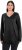 Ulla Popken Soft Fine Knit Pullover V-Neck Sweatshirt Black - Pulovere & hanorace - 