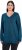 Ulla Popken Casual V-Neck Long Sleeve Sweater Cerulean - Pulovere & hanorace - 