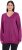 Ulla Popken Soft Fine Knit Pullover V-Neck Sweatshirt Dark Lilac - Pulovere & hanorace - 