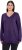 Ulla Popken Soft Fine Knit Pullover V-Neck Sweatshirt Deep Violet - Pulovere & hanorace - 