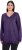 Ulla Popken Casual V-Neck Long Sleeve Sweater Deep Violet - Pulovere & hanorace - 