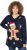 Ulla Popken Gingerbread Man Christmas Sweater Navy - Pulovere & hanorace - 