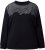 Ulla Popken Tulle Panel Sweatshirt Black - Pulovere & hanorace - 