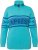 Ulla Popken Apres Ski Long Sleeve Troyer Collar Sweater Bright Turquoise - Pulovere & hanorace - 