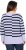 Ulla Popken Split Stripe Long Sleeve V-Neck Sweater Blue Grey - Pulovere & hanorace - 