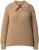 Ulla Popken Two-Tone Mixed Knit Troyer Collar Sweater Caramel - Pulovere & hanorace - 